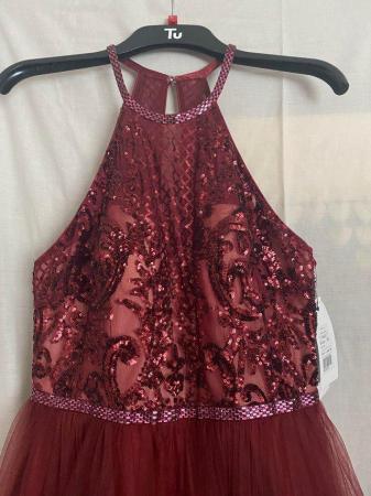 Image 2 of PROM DRESS - NEW WITH TAGS Burgundy full length