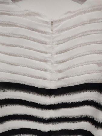 Image 11 of New Phase Eight UK 12 Raw Edge Detail Dress Black & White