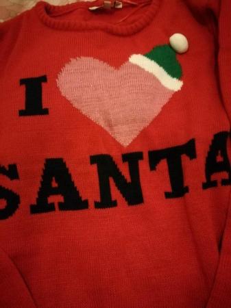 Image 2 of Christmas jumper with I love Santa