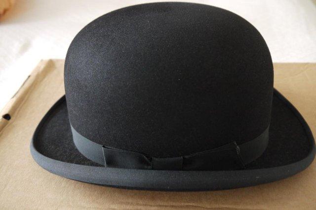Preview of the first image of Vintage Dunn & Co Black Bowler Hat.
