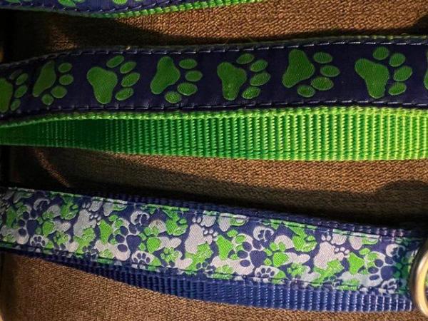 Image 2 of Large nylon dog collars also have one medium in the big paw