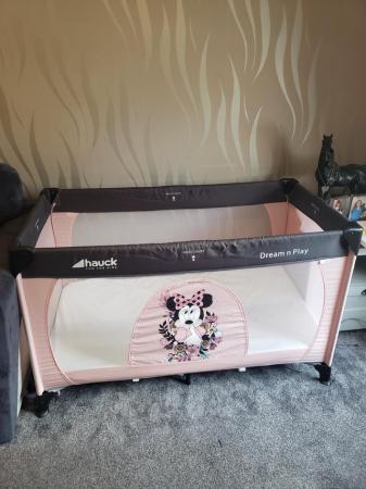 Image 1 of Minnie mouse travel cot/play pen