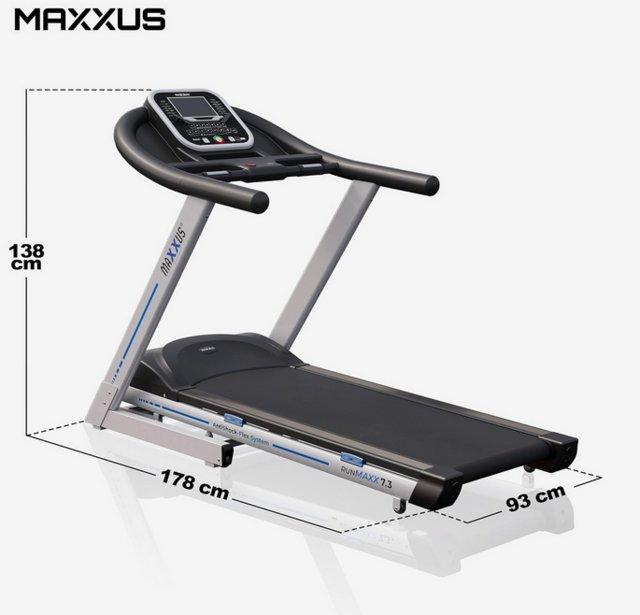 Preview of the first image of Maxxus Runmaxx 7.3 Treadmill, grey, 178 x 93 x 138 cm.
