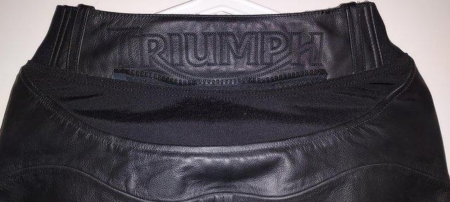 Image 2 of TRIUMPH LADIES MOTORCYCLE TROUSERS IN BLACK.