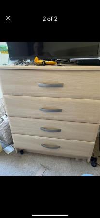 Image 1 of 2 x chest of drawers (cream)