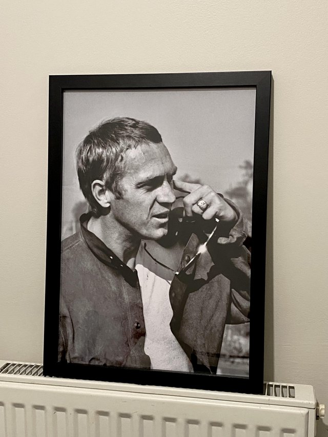 Preview of the first image of Steve Mcqueen A3 framed print picture 34x45cm.