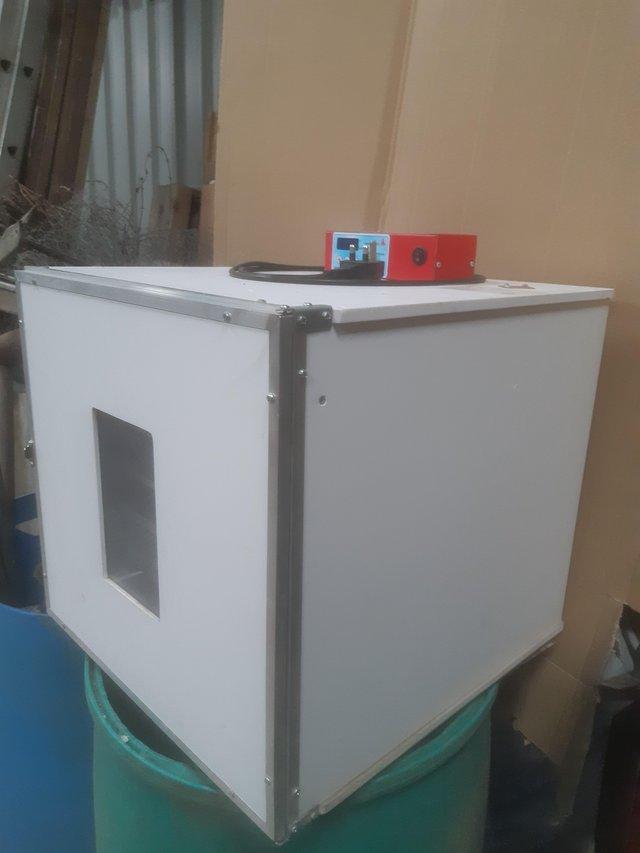 Preview of the first image of 3 year old Maino Enriano 108 egg mini Pro incubator.