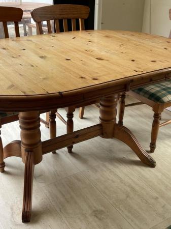 Image 3 of Large solid pine dining room table