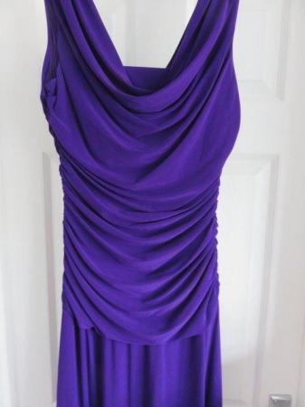 Image 3 of Deep purple full length dress in size 14
