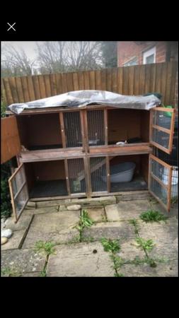 Image 1 of 6ft rabbit hutch with covers