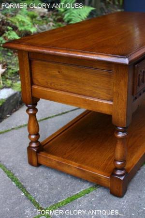 Image 18 of OLD CHARM LIGHT OAK TWO DRAWER COFFEE TABLE TV MEDIA STAND