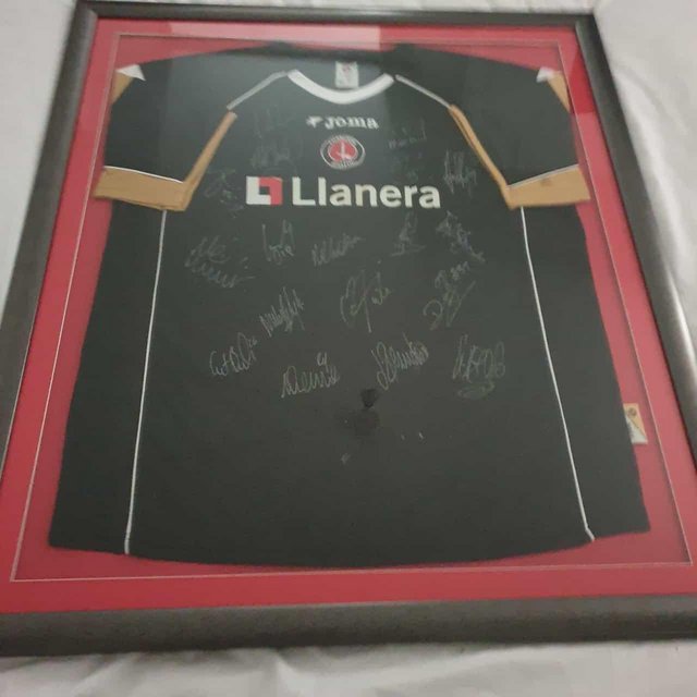 Preview of the first image of Charlton Athletic Framed Signed Football Shirt.