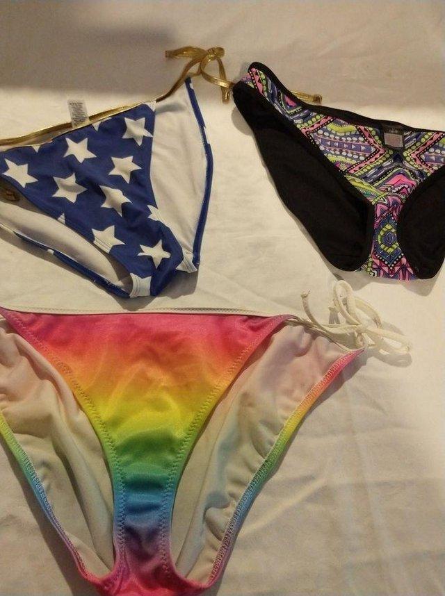 Preview of the first image of 3 x size 12/14 clean bikini bottoms+ white interchangeable t.