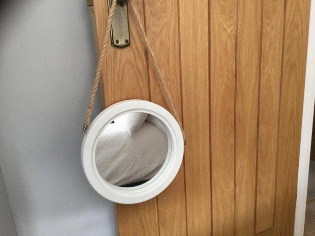 Preview of the first image of Solid Round Wooden Porthole Mirror.............