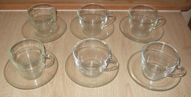 Image 2 of 6 small lightweight Pyrex Cups & Saucers