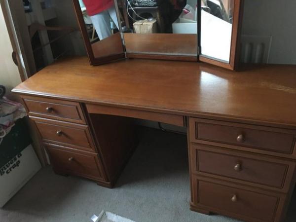 Image 2 of Dressing Table & triple Mirror by Stag Solid wood