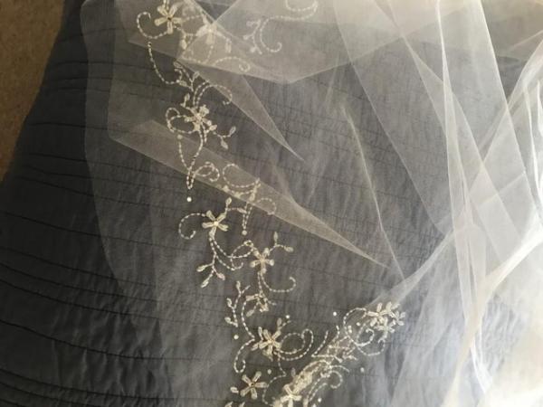 Image 1 of Full length wedding dress veil