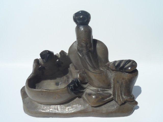 Preview of the first image of Chinese Soapstone Carved Figure Inkwell.