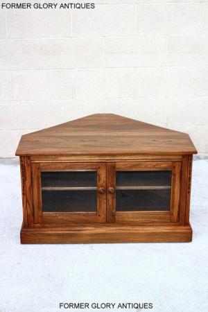 Image 22 of AN ERCOL GOLDEN DAWN ELM CORNER TV CABINET STAND TABLE UNIT