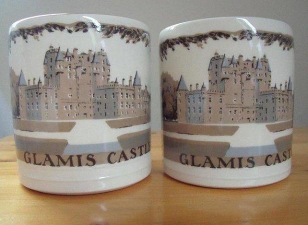 Image 1 of 2 Vintage Glamis Castle souvenir mugs/Boncath Pottery.