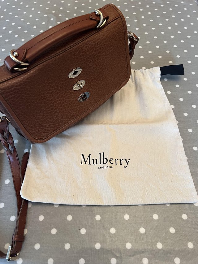 Preview of the first image of Mulberry Bryn Oak Satchel Cross Body Bag Small VGC.