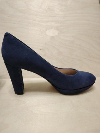 Image 17 of New Clark's Narrative Kendra Sienna Navy Suede Shoes UK 5.5