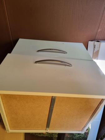 Image 2 of White TV stand with draws