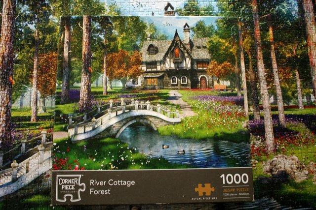 Preview of the first image of River Cottage Forest Corner piece 1000 jigsaw puzzle.