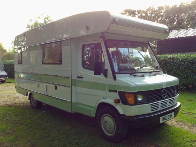 Preview of the first image of Mercedes classic camper van.