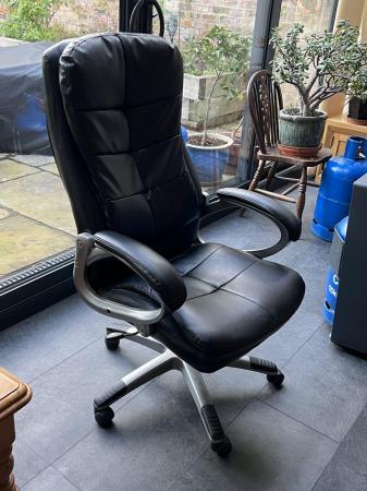 Image 1 of Office chair, black, used