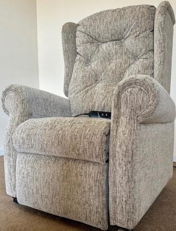 Image 1 of RECLINER FACTORY ELECTRIC RISER GREY CHAIR ~ CAN DELIVER