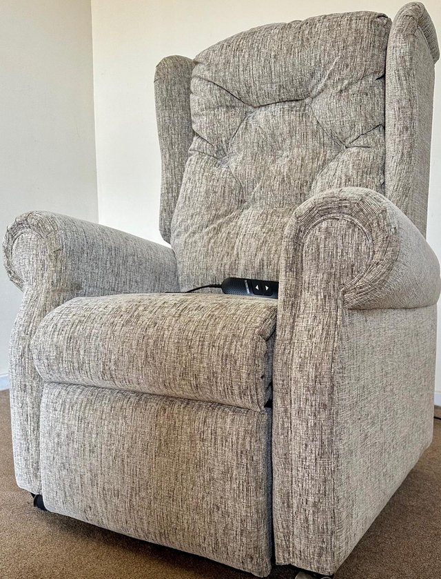 Preview of the first image of RECLINER FACTORY ELECTRIC RISER GREY CHAIR ~ CAN DELIVER.