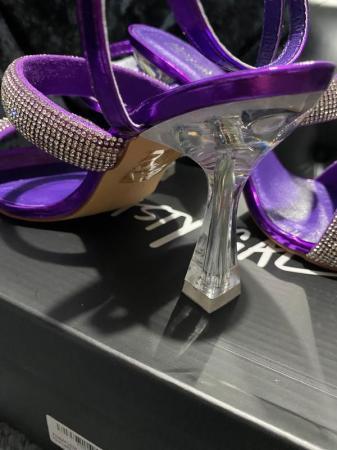 Image 2 of Nasty Gal strappy gem detail heels size 4 prom/wedding