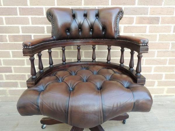 Image 12 of Vintage Captains Chesterfield Chair (UK Delivery)