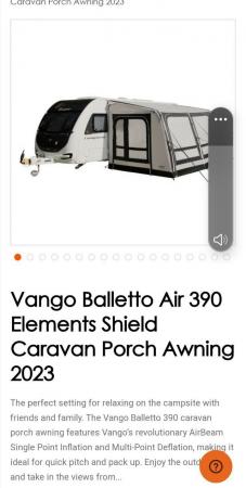 Image 4 of Vango Balletto Air 390 Elements Shield Porch Awning