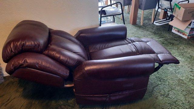 Image 1 of Leather, heat and massage riser recliner