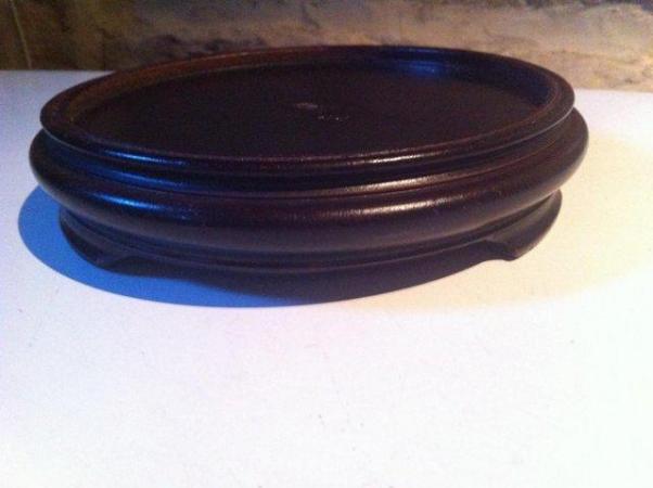 Image 1 of Round wooden decorative Bonsai stand