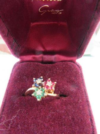 Image 1 of Sapphire, Ruby, Emerald and Diamond ring, new