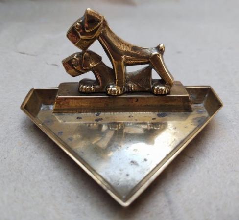 Image 2 of Airedale Terrier/Scotty Dog Pin, Card Or Coin Tray