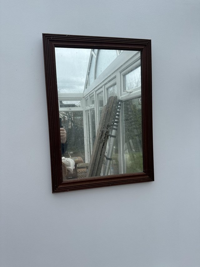 Preview of the first image of MIRROR IN HARDWOOD FRAME……………..
