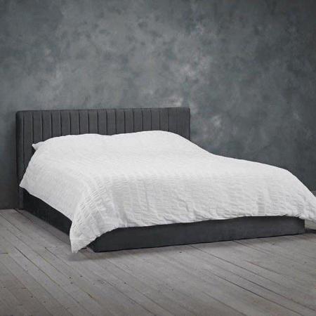 Image 1 of Double Berlin teal/silver bed frame