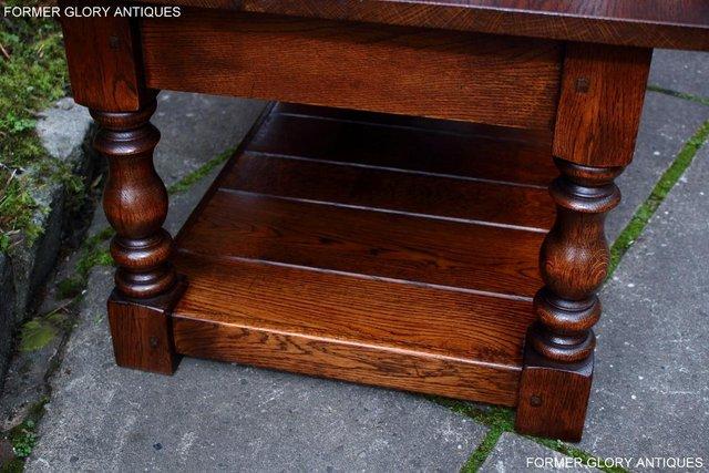 Image 12 of TAYLOR & Co STRESSED OAK THREE DRAWER POTBOARD COFFEE TABLE