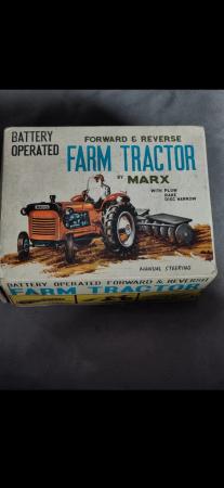 Image 3 of Vintage Marx Forward & Reverse Farm Tractor In Original Box