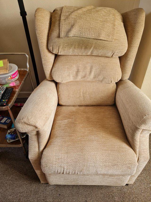 Preview of the first image of Recliner. Riser chair excellent condition.