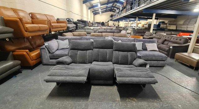 Image 10 of La-z-boy Empire Austin Ash fabric recliner 3 seater sofa