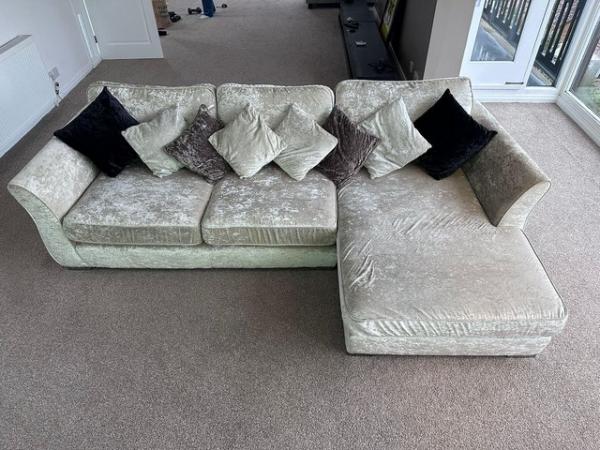 Image 1 of Fabulous champagne settee chais lounge