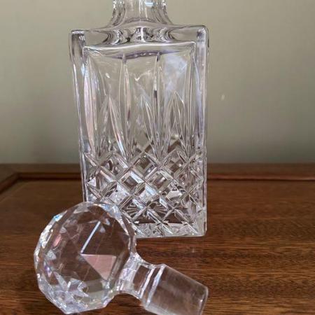 Image 2 of Heavy Cut Glass Crystal Decanter