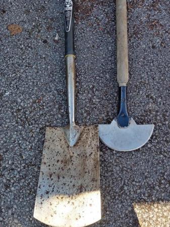 Image 2 of Strong Black Forge, spade, hardly used & Edging lawn Tool