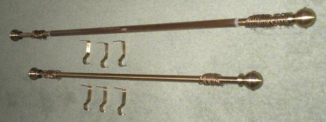 Image 3 of Antique Brass Effect Curtain Poles