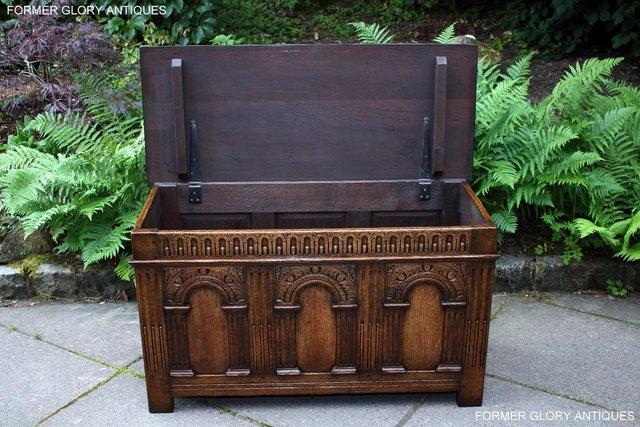 Image 52 of A TITCHMARSH & GOODWIN CARVED OAK BLANKET CHEST BOX TRUNK
